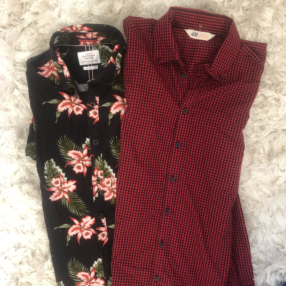 Men summer shirt set . Size Large .